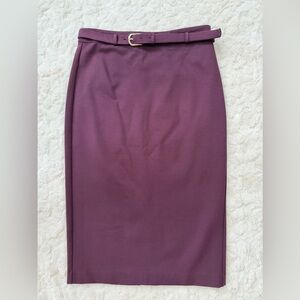 Ann Taylor Burgundy Pencil Skirt